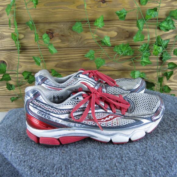 Saucony Women's Omni 11 Sneaker Silver Synthetic Sz 8 Medium Gently Used 2025 - Picture 3 of 7